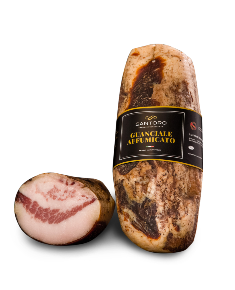 Guanciale intero affumicato, luftgetrockneter Speck vom Schwein von Alois Dallmayr KG