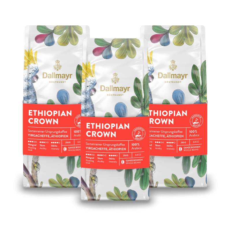Röstkunst Ethiopian Crown 3 x 250g ganze Bohne von Alois Dallmayr KG