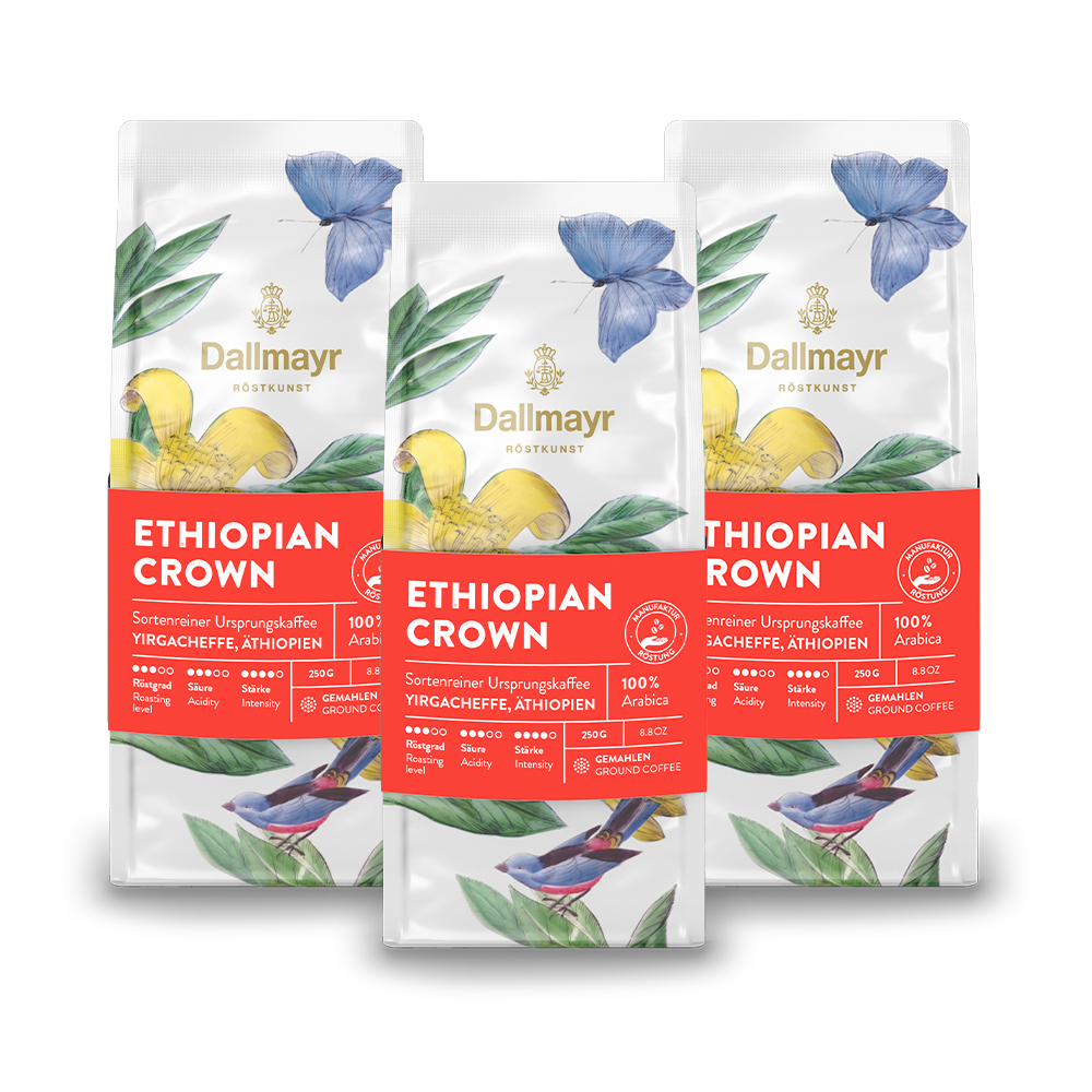 Röstkunst Ethiopian Crown 3 x 250g gemahlen Röstkunst Ethiopian Crown 3 x 250g gemahlen von Alois Dallmayr KG