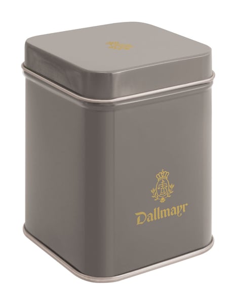 Teedose leer, hellgrau Dallmayr Logo, Inhalt 50g Teedose leer, hellgrau Dallmayr Logo, Inhalt 50g von Alois Dallmayr Kaffee OHG