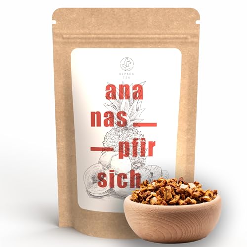 Alpaca Tea | Ananas Pfirsich | Früchteteemischung | lose | wiederverschließbar (100g) von Alpaca Tea