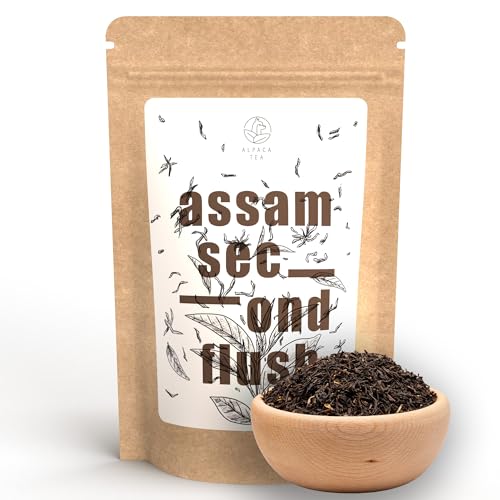 Alpaca Tea | Assam second flush Corramore TGFOPI | indischer Schwarztee | lose | wiederverschließbar (100, Gramm) von Alpaca Tea