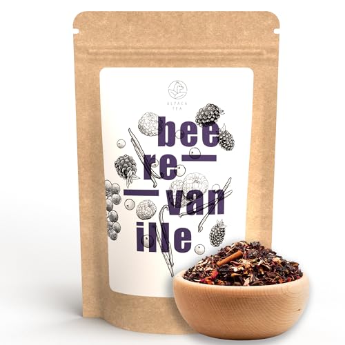 Alpaca Tea | Beeren Vanille | Früchteteemischung | lose | wiederverschließbar (100g) von Alpaca Tea