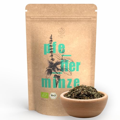 Alpaca Tea | Bio Pfefferminztee | DIE MILDE | lose getrocknete Pfefferminze | mild und natürlich (Mittlerer Schnitt (500g)) von Alpaca Tea