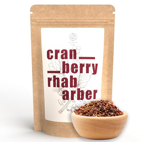 Alpaca Tea | Cranberry Rhabarber | Früchteteemischung | lose | wiederverschließbar (100g) von Alpaca Tea