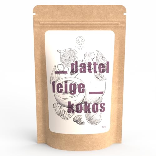 Alpaca Tea | Dattel Feige Kokos Ingwer | Gewürzteemischung | lose | wiederverschließbar (100g) von Alpaca Tea