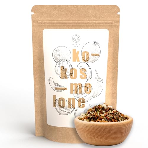 Alpaca Tea | Früchtetee Kokos Melone | lose Früchteteemischung | wiederverschließbar | (500g) von Alpaca Tea
