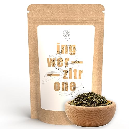 Alpaca Tea | Grünteemischung | lose | wiederverschließbar (Ingwer/Zitrone, 100g) von Alpaca Tea