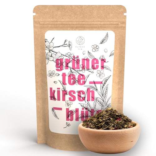 Alpaca Tea | Grüntee Kirsche | Grünteemischung | lose | wiederverschließbar (100, Gramm) von Alpaca Tea