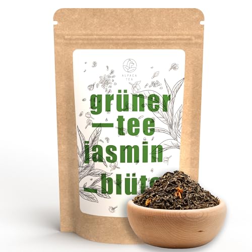 Alpaca Tea | Jasmintee | chinesischer Grüntee mit Jasminblüten | lose | wiederverschließbar (100, Gramm) von Alpaca Tea