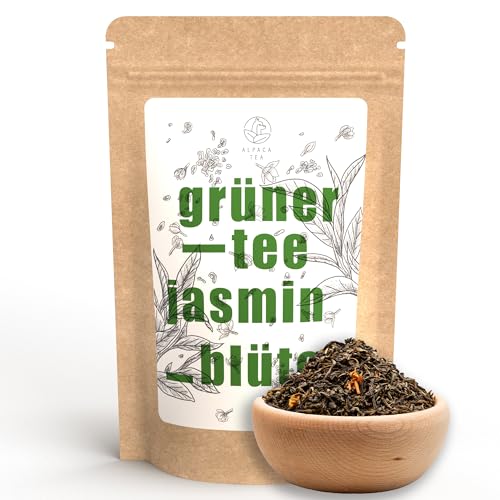 Alpaca Tea | Grünteemischung | lose | wiederverschließbar (100g, Jasminblüte) von Alpaca Tea