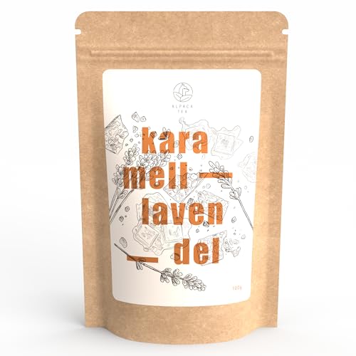 Alpaca Tea | Karamell Lavendel Krokant | lose Schwarzteemischung| wiederverschließbar (100g) von Alpaca Tea