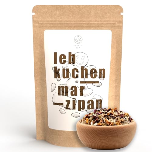 Alpaca Tea | Lebkuchen Marzipan | Kräuter/Früchteteemischung | lose | wiederverschließbar (100g) von Alpaca Tea