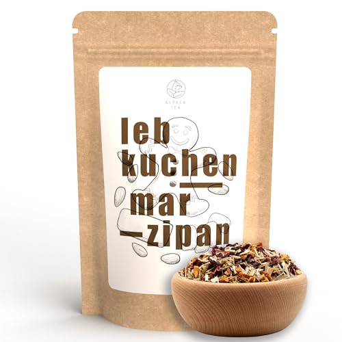 Alpaca Tea | Lebkuchen Marzipan | Kräuter/Früchteteemischung | lose | wiederverschließbar (500g) von Alpaca Tea
