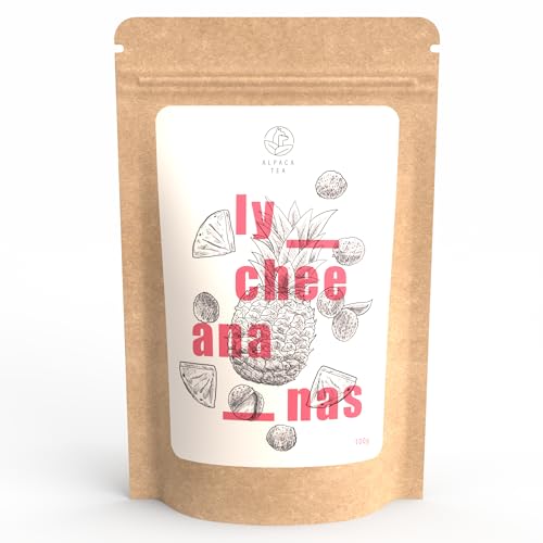 Alpaca Tea | Lychee Ananas | natürlich aromatisierte Früchteteemischung | lose | wiederverschließbar (100g) von Alpaca Tea