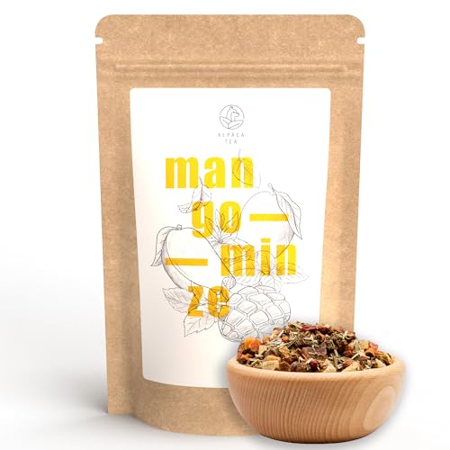 Alpaca Tea | Mango | Früchteteemischung | lose | wiederverschließbar (100g, Mango Minze) von Alpaca Tea