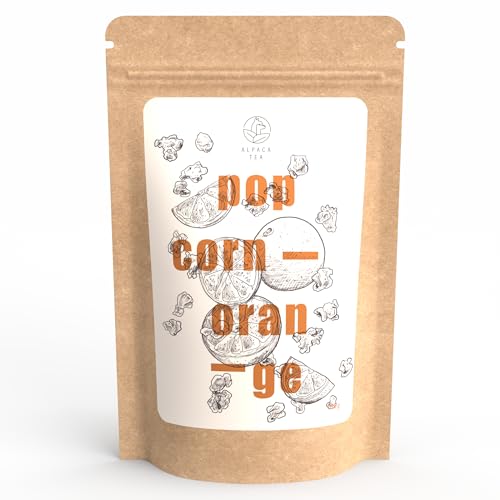 Alpaca Tea | Popcorn Orange | aromatisierte Früchteteemischung | lose | wiederverschließbar (100g) von Alpaca Tea