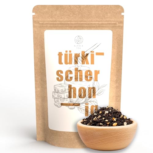 Alpaca Tea | lose Schwarzteemischung | wiederverschließbar (Schwarztee türkischer Honig & weißer Nougat, 100g) von Alpaca Tea