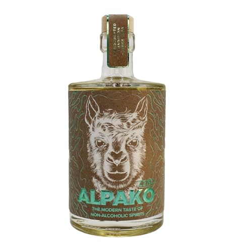 Alpako Zero - 0,5 L - 0% Vol. - alkoholfreie Variante der Alpako Gin Familie - 22 Botanicals - Vegan - zuckerfrei - ohne Kalorien - nachhaltiges Graspapier-Etikett von Alpako Gin