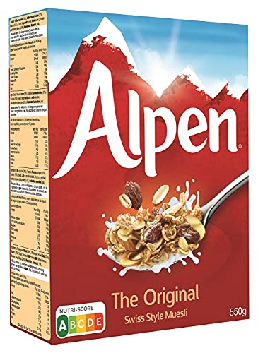 Weetabix Alpen Müsli Original (10 Packungen a 550g) - Gutes Frühstück im Schweizer Stil - Cerealien mit vielen Ballaststoffen, 5500 g von Alpen