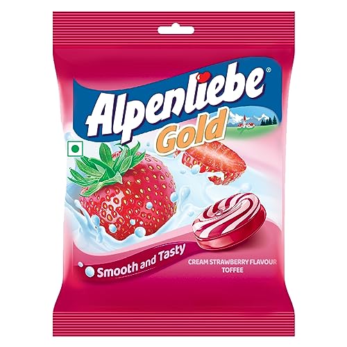 Alpenliebe Gold Cream Strawberry Candy Pouch, 152 g, 40 Stück von Alpenliebe