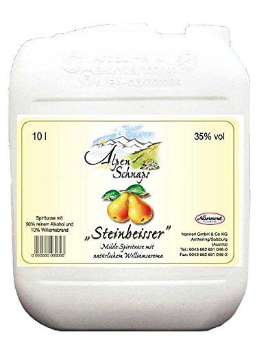 Alpenschnaps Steinbeisser Williams Birne 10 Liter Kanister von Alpenschnaps Steinbeisser Williams Birne 10 Liter Kanister