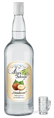 Alpenschnaps Steinbeisser Haselnuss 1,0 Liter incl. Stampl von Alpenschnaps Steinbeisser