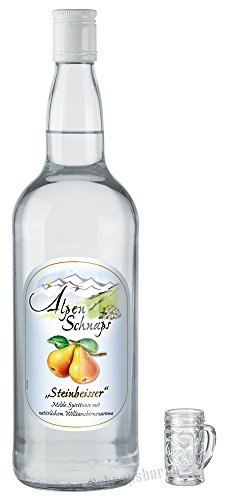 Alpenschnaps Steinbeisser Williamsbirne 1,0l incl. Stampl von Alpenschnaps Steinbeisser