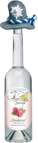 Alpenschnaps Steinbeisser Himbeere (0,5 L) – Milder, aromatischer Himbeerschnaps – Obstschnaps mit Rezeptur aus dem Alpenland – Schnaps für den Genuss nach dem Essen – 35 % Vol. von Alpenschnaps