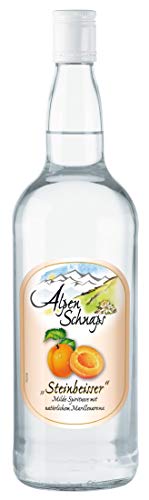 Alpenschnaps Steinbeisser Marille (1l) – Milder, aromatischer Marillenschnaps – Obstschnaps mit Rezeptur aus dem Alpenland – Schnaps für den Genuss nach dem Essen – 35 % Vol. von Alpenschnaps