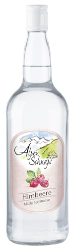 Alpenschnaps Steinbeisser Himbeere (1 L) – Milder, aromatischer Himbeerschnaps – Obstschnaps mit Rezeptur aus dem Alpenland – Schnaps für den Genuss nach dem Essen – 35 % Vol. von Alpenschnaps