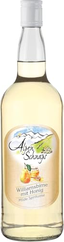 Alpenschnaps Steinbeisser Williamsbirne mit Honig (1l) – Milder, aromatischer Birnenschnaps – Obstschnaps mit Rezeptur aus dem Alpenland – Schnaps für den Genuss nach dem Essen – 35 % Vol. von Alpenschnaps