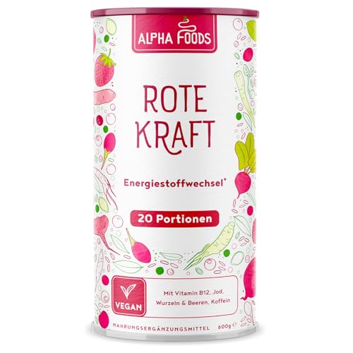 Rote Kraft 2.0 | Energy Elixier 600g | Stoffwechsel & Energie Red Smoothie Pulver | Wurzeln & Beeren: Maca, Kurkuma, Guarana, Rote Beete, Yerba Mate, Acai, Goji Beeren | Vegan Drink Mix | Alpha foods Rote Kraft 2.0 | Energy Elixier 600g | Stoffwechsel & Energie Red Smoothie Pulver | Wurzeln & Beeren: Maca, Kurkuma, Guarana, Rote Beete, Yerba Mate, Acai, Goji Beeren | Vegan Drink Mix | Alpha foods von Alpha Foods