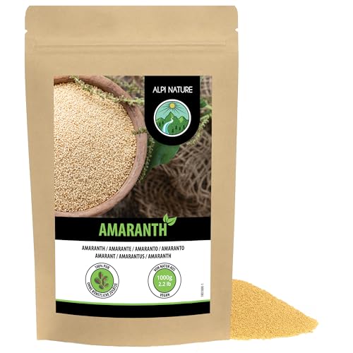 Amaranth (1kg), Amarant 100% naturrein, ohne Zusätze, Topping für Müsli und Frühstücksbrei von Alpi Nature