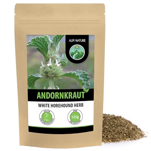 Andorntee (125g), Andornkraut Tee, geschnitten, schonend getrocknet, 100% rein und naturbelassen zur Zubereitung von Tee, Kräutertee von Alpi Nature