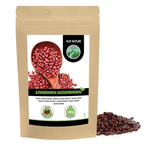 Azukibohnen (1kg), 100% naturrein, Azuki Bohnen natürlich ohne Zusätze, Adzukibohnen vegan von Alpi Nature