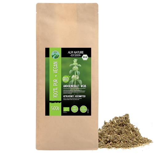 Andorn Tee BIO 500g von Alpi Nature, Andornkraut getrocknet und geschnitten, Andornkraut Tee lose von Alpi Nature