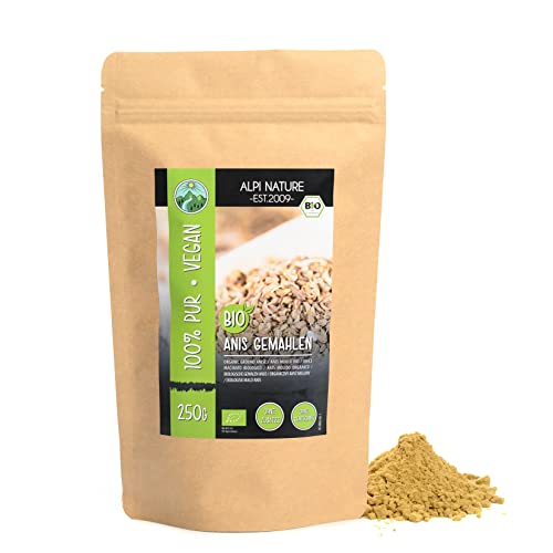 Anis gemahlen BIO 250g von Alpi Nature, gemahlene Anissamen Pulver, bio Anispulver, Gewürze Anis von Alpi Nature