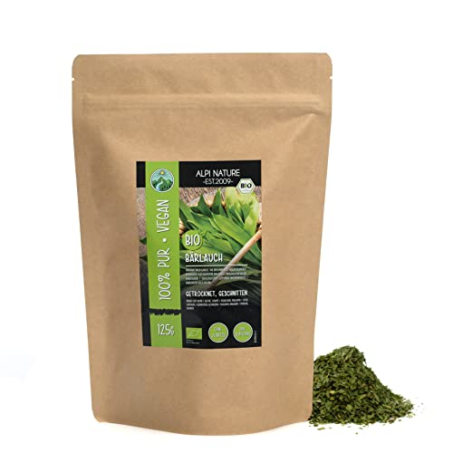 Bärlauch BIO 125g von Alpi Nature, Bärlauchblätter getrocknet und geschnitten, Bärlauch Gewürz von Alpi Nature