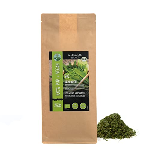 Bärlauch BIO 250g von Alpi Nature, Bärlauchblätter getrocknet und geschnitten, Bärlauch Gewürz von Alpi Nature