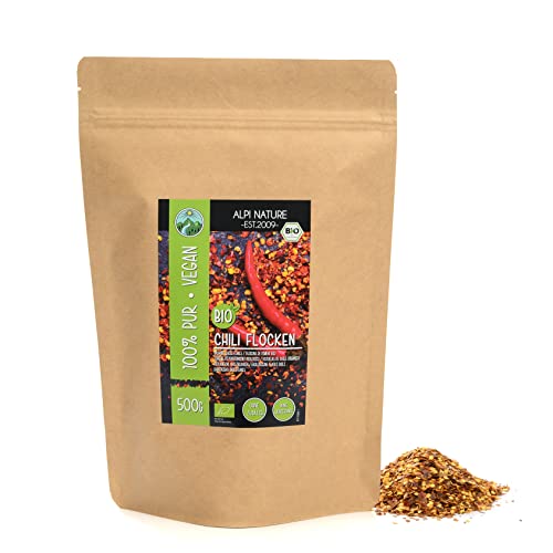 Chiliflocken Scharf BIO 500g von Alpi Nature, Chilischoten bio, scharfe Gewürze, Chili Gewürz scharf von Alpi Nature