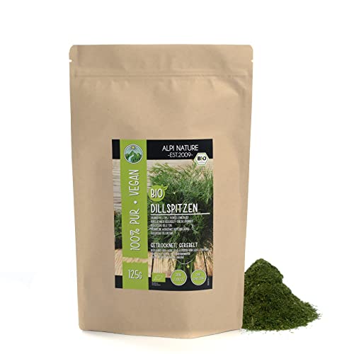 Dillspitzen getrocknet BIO 125g von Alpi Nature, Dill Gewürz für Pickles, Saucen und Marinaden von Alpi Nature