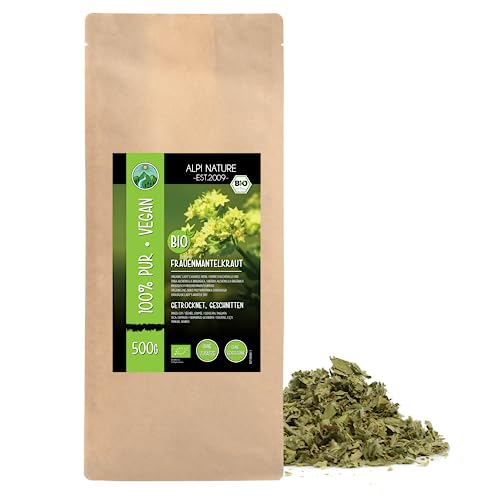 Frauenmanteltee BIO 500g von Alpi Nature, Frauenmantelkraut bio geschnitten, Frauenmantel Tee lose von Alpi Nature
