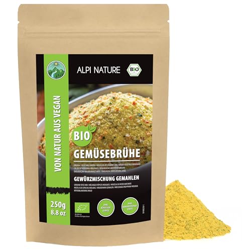 Gemüsebrühe BIO Gewürzmischung 250g von Alpi Nature, bio Gewürze, Suppen Gewürzsalz, glutenfrei von Alpi Nature