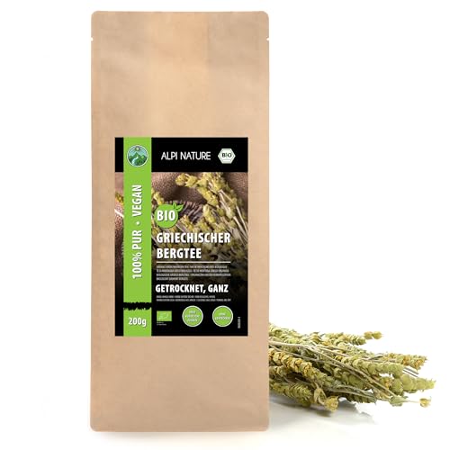 Griechischer Bergtee BIO 200g von Alpi Nature, ganze Blumenstiele, Bergkräuter Tee lose, Sideritis von Alpi Nature