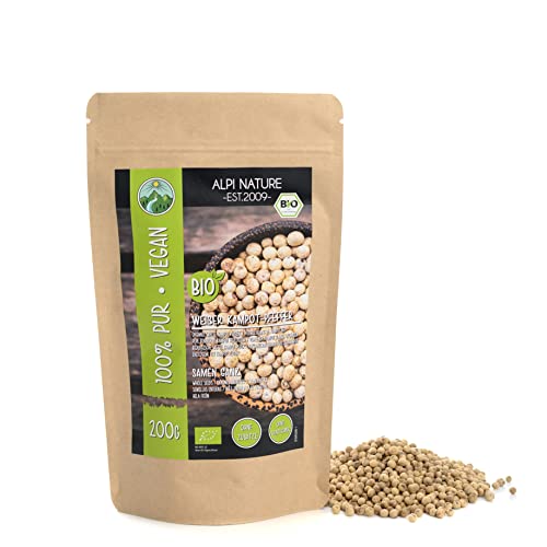Kampot Pfeffer weiß BIO 200g von Alpi Nature, weisser Kampot Pfeffer, bio Pfefferkörner ganz von Alpi Nature