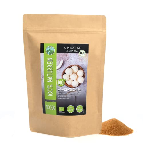 Kokosblütenzucker BIO 1kg von Alpi Nature, Kokoszucker unraffiniert, bio Kokosblütenzucker von Alpi Nature