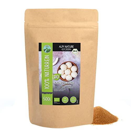 Kokosblütenzucker BIO 500g von Alpi Nature, Kokoszucker unraffiniert, bio Kokosblütenzucker von Alpi Nature