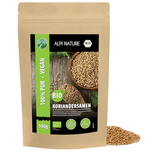 Koriandersamen BIO ganz 500g von Alpi Nature, Koriander Samen zum Kochen, Garam Masala und Pickles von Alpi Nature
