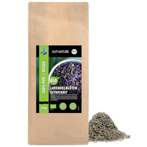 Lavendel getrocknet BIO 250g von Alpi Nature, bio Lavendelblüten für Tee, Lavendelblüten getrocknet, Lavendeltee von Alpi Nature